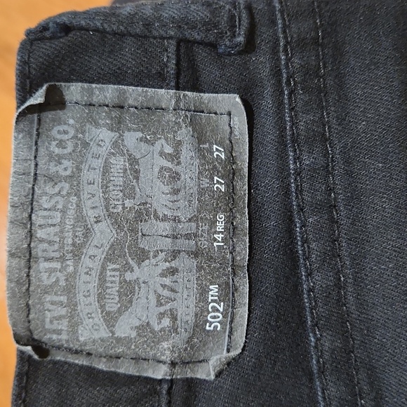 Boys 502 Levi's Tapper Black Jeans, size 14,  27 x 27 - Picture 7 of 7